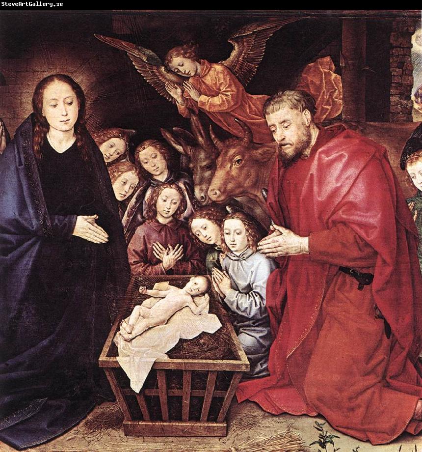 GOES, Hugo van der Adoration of the Shepherds (detail) sdg